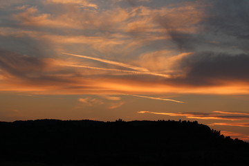 coucher de soleil dans les corbières