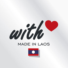 With Love Made in Laos logo silver background