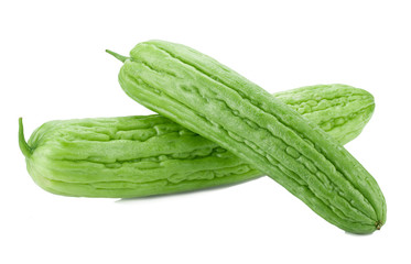 bitter melons on white