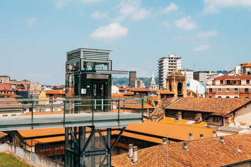 panoramic views to Bilbao old town, Spain