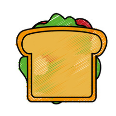 sandwich icon over white background colorful design vector illustration