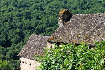 Toitures, Najac, Aveyron, France