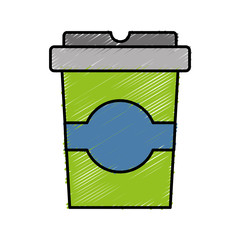 coffee cup icon over white background vector illustration