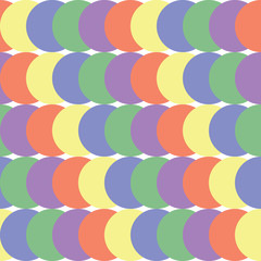 Abstract seamless geometric pattern. Colored rounds. Harmony colors