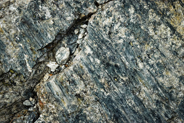 small stones in the crack