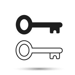 Key vector icon set. Vector isolated simple illustration