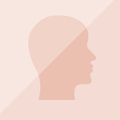 Button Kopf im Profil