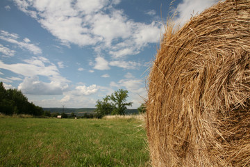 haystack on meadow