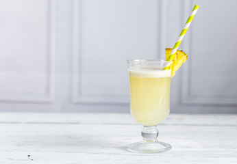 Glass of pina colada