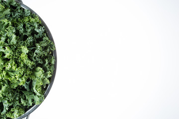 Half-view of Kale in a Collander