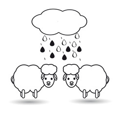 Lambs cloud drops rain