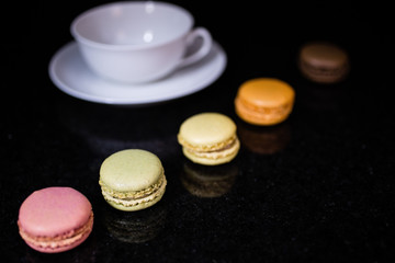 French Macarons and a tea cup