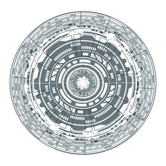 technology circle vector symbol icon design.
