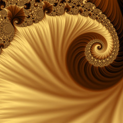 Yellow and brown fractal.
