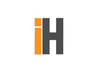 Obraz premium IH Initial Logo for your startup venture
