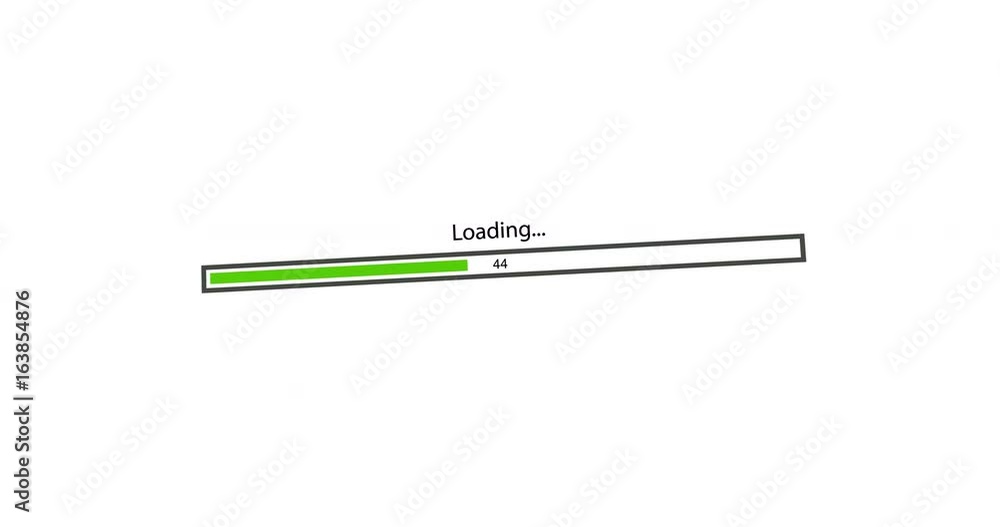 Poster animation - modern green rotation loading bar on white background. footage with alpha matte.