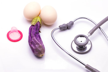 egg and Eggplant withered shows erectile dysfunction