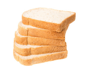 Sliced of bread., Isolated on a white background.