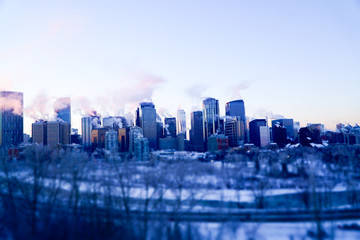 Calgary frozen skyline