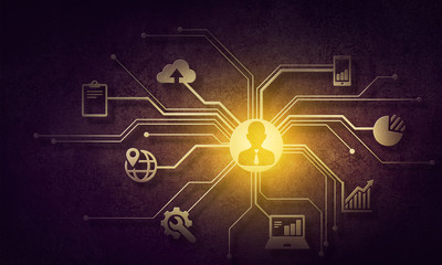 Obraz premium Social media communication