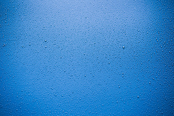 water drops on blue background