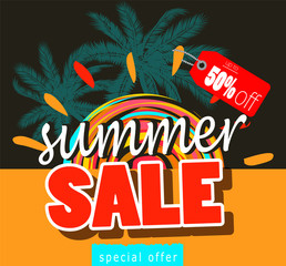 Fototapeta premium summer sale template banner
