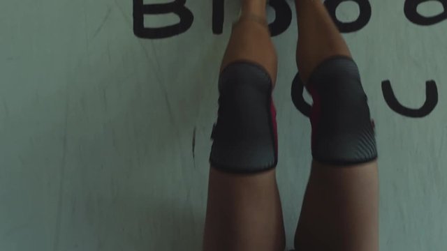 4k Close up of a Woman doing a Handstand