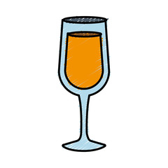 wine glass icon over white background vector illustration