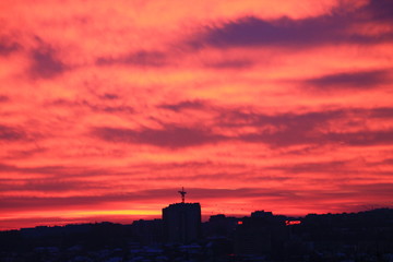 vivivd sunset in pink shades