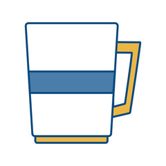 coffee mug icon over white background vector illustration
