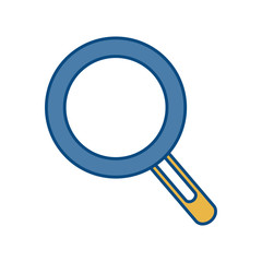 magnifying glass icon over white background vector illustration