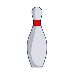 bowling pin icon over white background vector illustration