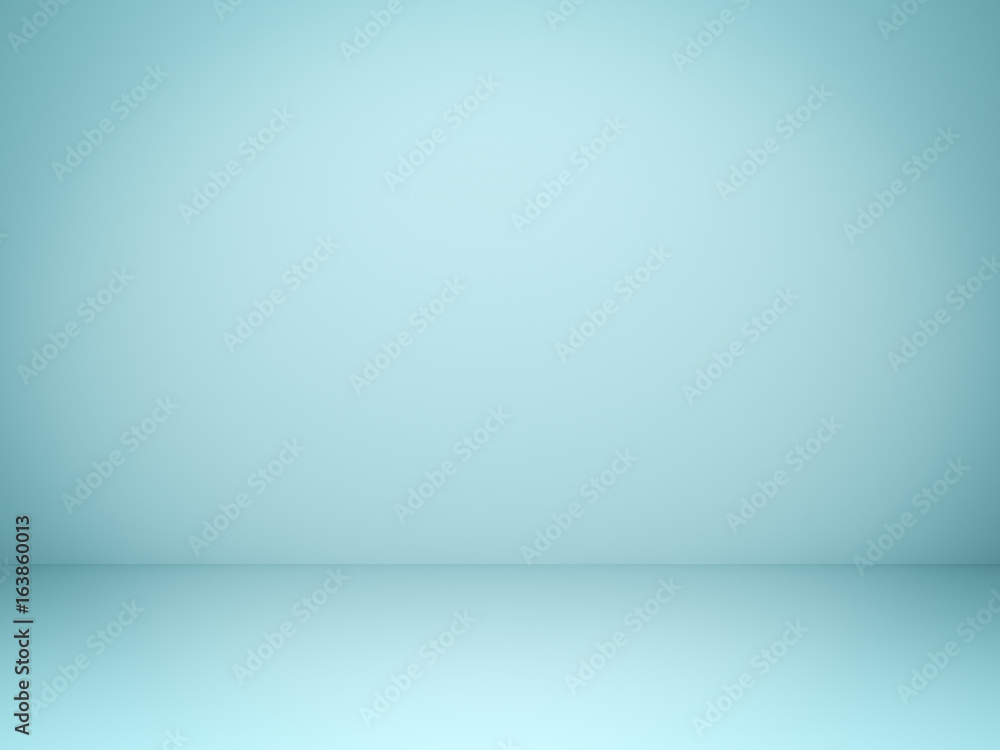 Aufkleber empty light green pastel background with shadows . 3d rendering.