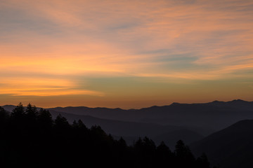 Morning Rise Over Newfound Gap Great Smoky Mountains