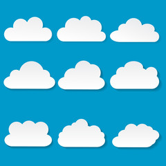 Vector illustration of clouds collection  