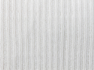 Vertical White Knitting or Knitted Fabric Texture Pattern Background. Knitting or Knitted Texture. Knitting Background for Design