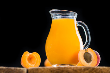 Apricot Juice (selective focus, close-up shot)