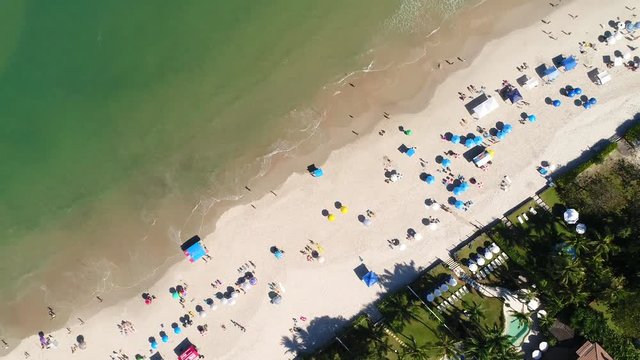 Top View of Juquehy Beach in Sao Paulo, Brazil