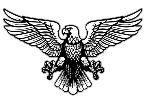 Black and white heraldry eagle