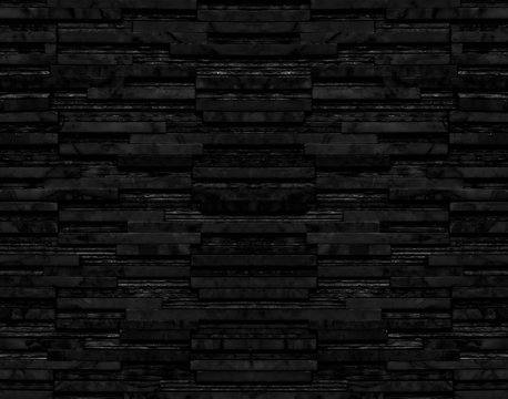 Black marble stone layer block wall texture background