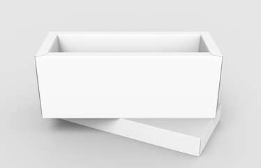 open blank paper box