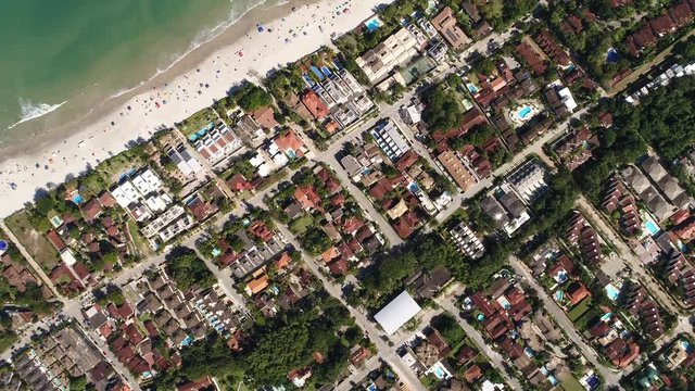 Flying shot over Beach in Brazil