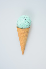 Ice cream cone or ice cream on the background.