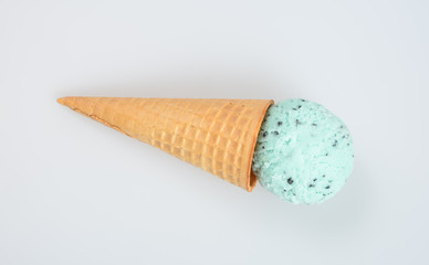 Ice cream cone or ice cream on the background.