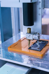 artificial intelligence machine at industrial manufacture factory,Smart factory industry 4.0 concept.