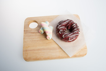 donut or fresh donut on a background.