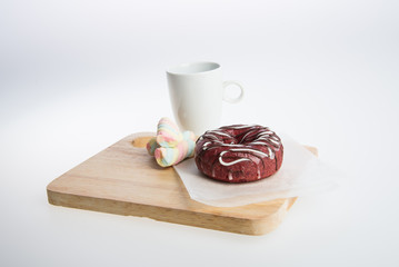 donut or donut and coffee on a background.