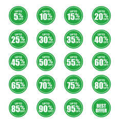 Green discount labels