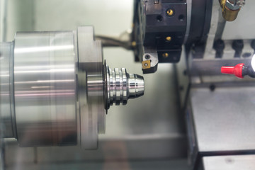 machining automotive part by cnc turning machine