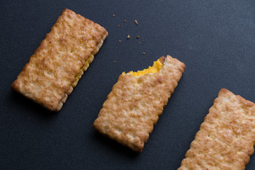 Sweet cracker sandwich cheese